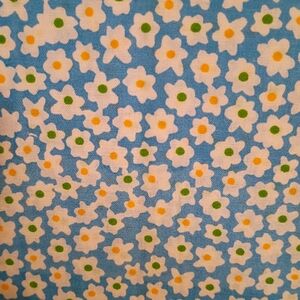 Blue Floral Print Fabric Top